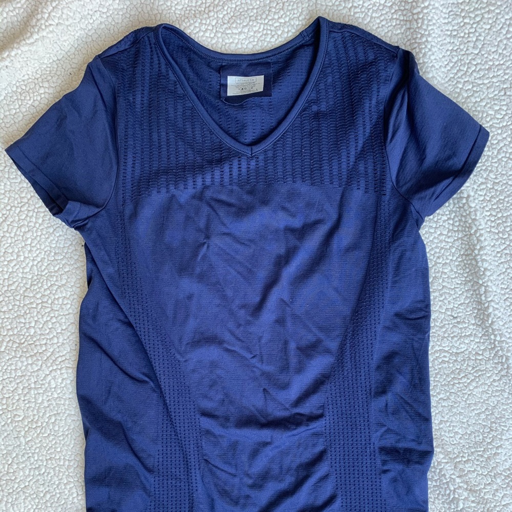 Athleta performance tee blue
